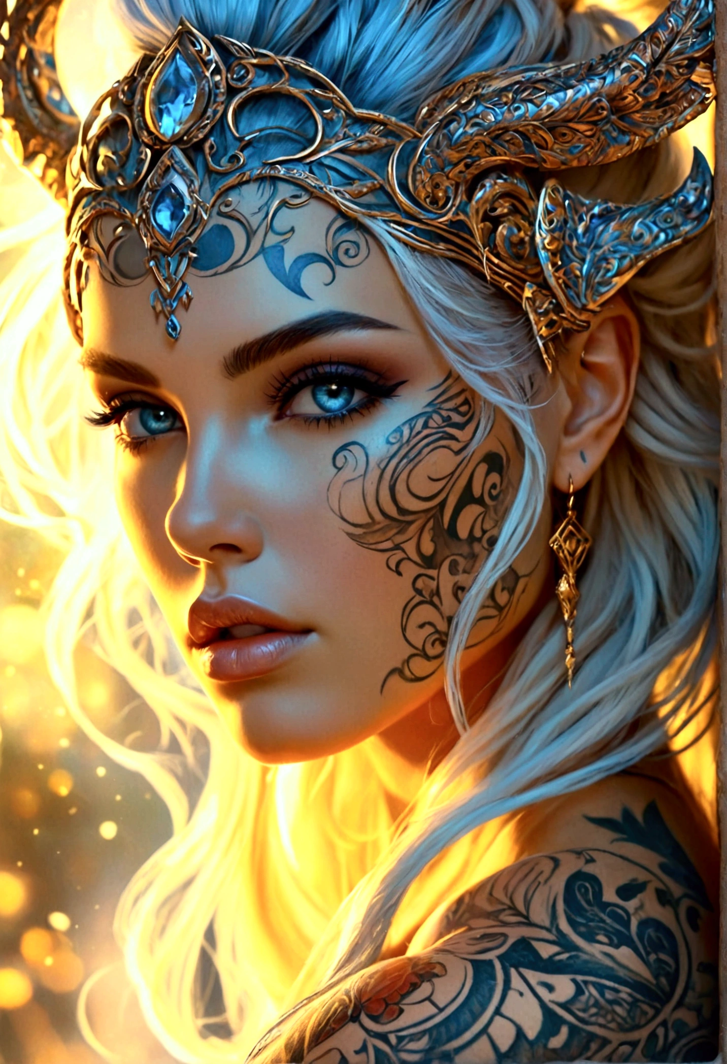 Arafed, Dark fantasy art, fantasy art, goth art, a picture of a tattoo of a tulip on the back of a female elf, a glowing tattoo of a ((tulip: 1.3)) on the elf's back, the ((tulip tattoo: 1.3)) is vivid, intricate detailed, GlowingRunesAI_purple, ((fire surrounds the tulip: 1.5)), shot taken from the back, ((the back is visible: 1.3), she wears a transparent red dress, the dress is elegant, flowing, elven style, that the tattoos glow, dynamic hair color, dynamic hair style, vibrant, Ultra-high resolution, High Contrast, (masterpiece:1.5), highest quality, Best aesthetics, best details, best quality, highres, 16k, (ultra detailed: 1.5), masterpiece, best quality, (extremely detailed) RAW, (ultra details, Masterpiece, best quality) faize, Digital Painting, *channel_42*