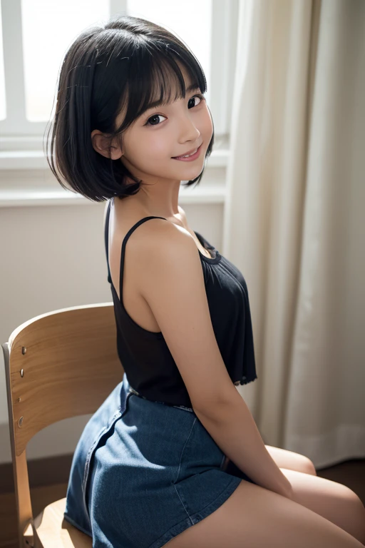 A beautiful young girl, with a perfect small ass.