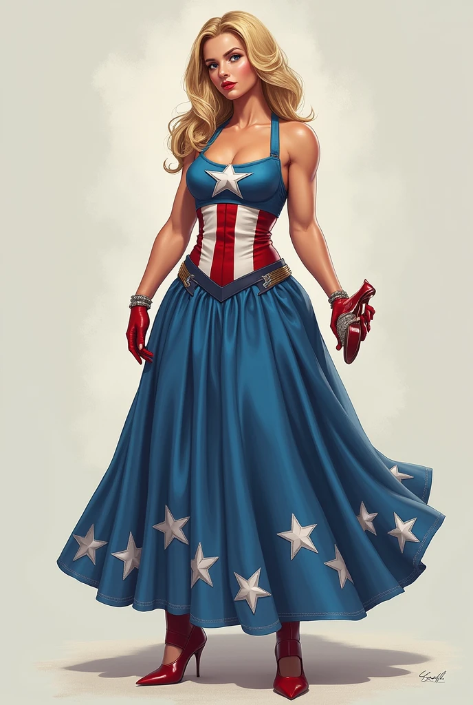 Marilyn Munroe as a super heroine, sexy costume, heroic pose is on the streets of New York being attacked by tentacle mutants at night