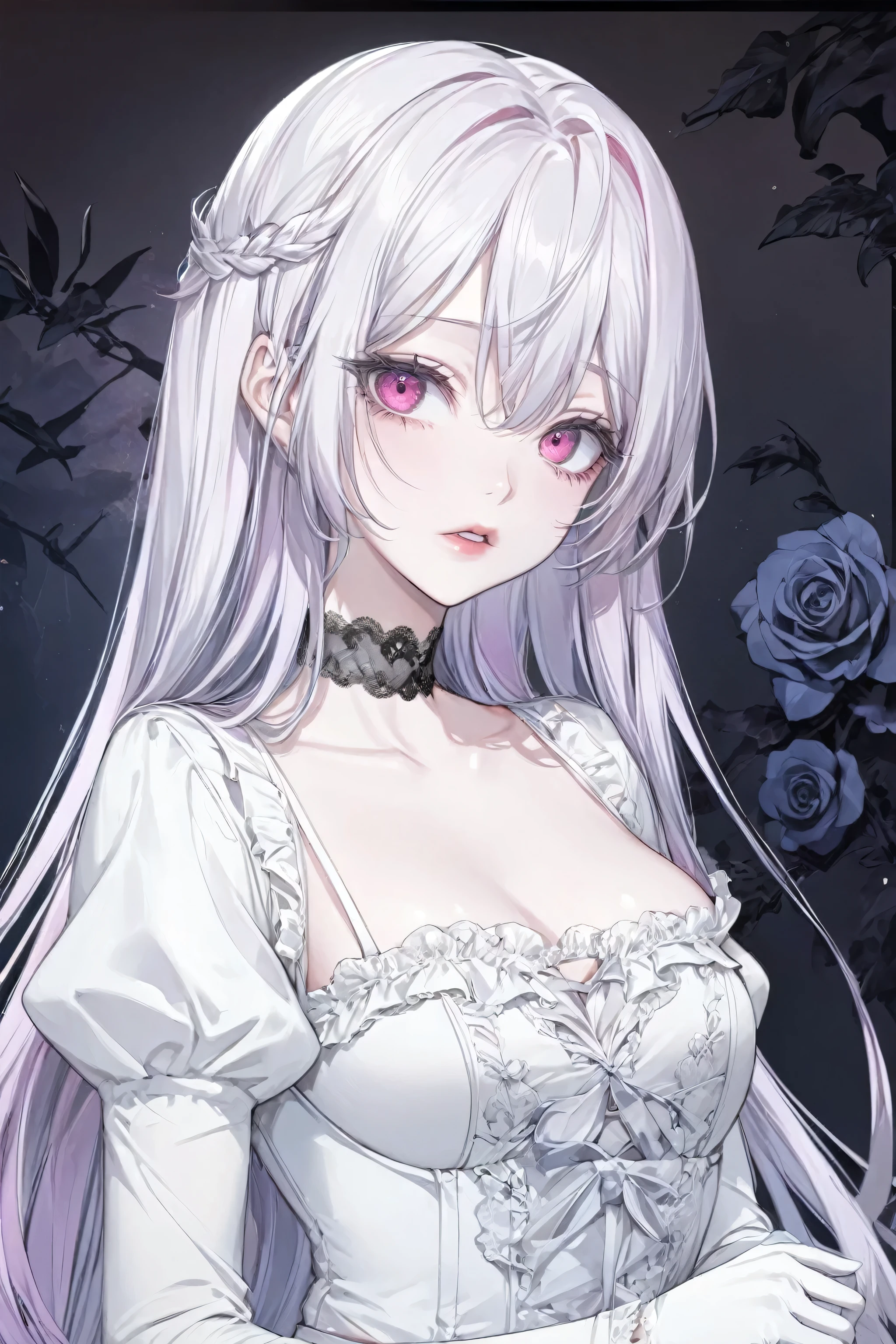 anime girl with pink hair and black top posing for the camera, an, guweiz, artwork in the style of guweiz, gapmoe yandere grimdark, seductive anime girl, gothic maiden anime girl, anime girl, anime illustration, digital anime illustration, anime vibes, yandere, beautiful anime portrait, detailed digital anime art, clean detailed anime art