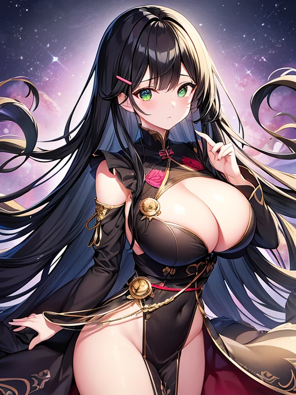 kamijourui
black hair, hairclip, hair ornament, bangs, very long hair, green eyes, large breasts,  var loadingComment = &#39;You can progress with two of the same girl！';
var token = 't50778';
var NEXT_url = '/mypage';
var GIRL_name = &#39;Kamijou Rui&#39;;
var GIRL_SPHERE = 1;
var COMMENT_List = [&#39;Since I was selected as a candidate,、Please support me a little bit？ I&#39;m not saying you have to, but...&#39;];