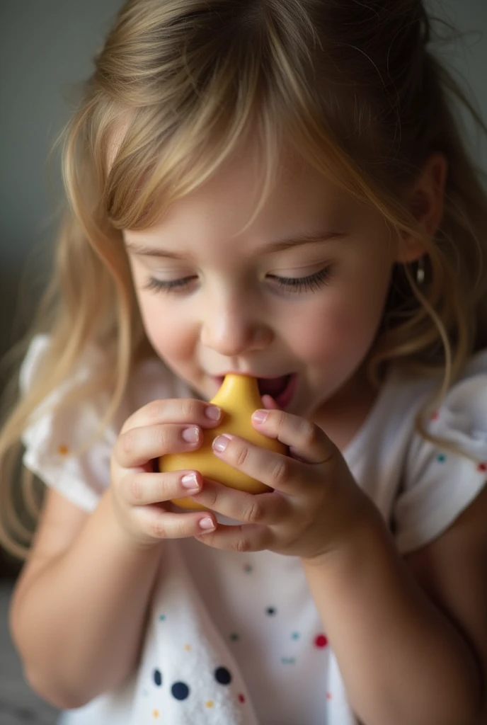 Elle Fanning eating a banana 
