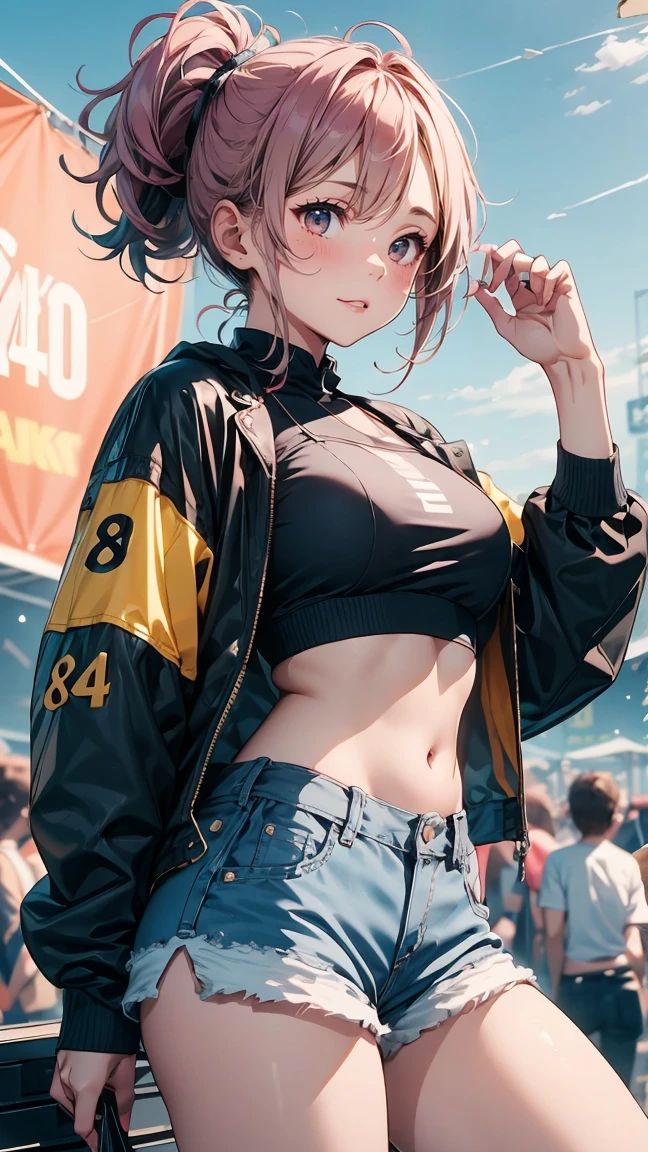 anime girl avec de gros seins posant dans un haut jaune et un jean, séduisante fille d’anime, Ilya Kuvshinov. 4 km, [ Art numérique 4 km ]!!, Style Anime 3D réaliste, Jolie fille d’anime, Artgerme extrêmement détaillé, Oppai, Style anime 4 K, Rendu photo réaliste Anime girl, Anime hyper réaliste, style anime. 8k