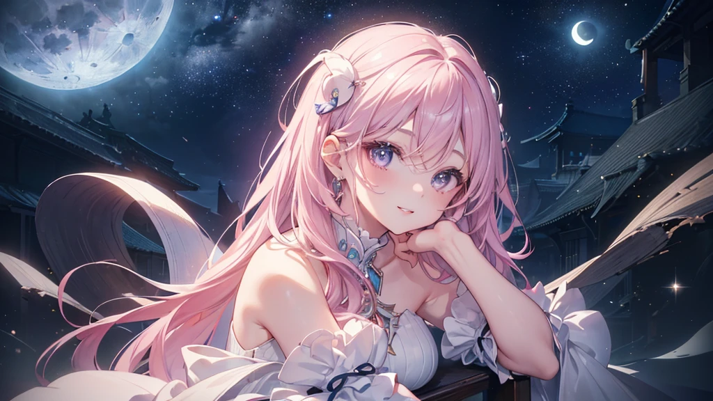 (((National Science Foundation))),Close-up of a woman with rich and colorful hair and necklace, Anime girl with space-like long hair, Rose Rose&#39;s gentle vitality, Gubes-style artwork, Fantasy art style, rich and colorful], Vivid fantasy style, Ross drew vivid cartoons, cosmic and rich and colorful, Geweitz, rich and colorful digital fantasy art, Great art style, Beautiful anime style, Full body lighting, Skin brightness, Sexy look