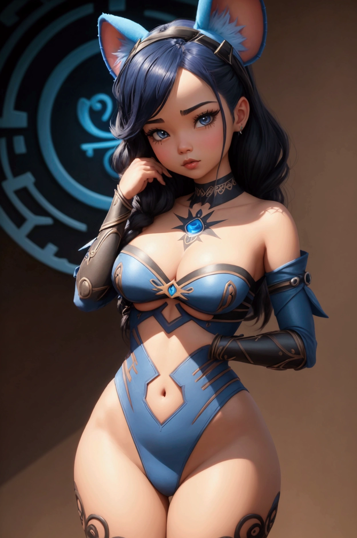 ((Best Quality)), ((Masterpiece)), ((Realistic)) and ultra-detailed photography of a girl with goth colors. She has ((shadow abyss hair)), (pale skin tone) wears a (small black micro-thong, black micro-bikini:star motif ) , ((beautiful and aesthetic)), muscular fit body abs, sexy, under-boobs, hot, (clear star filled sky background)
(clear background:1.35), (particles ,firefly, blue glowing):1.3,