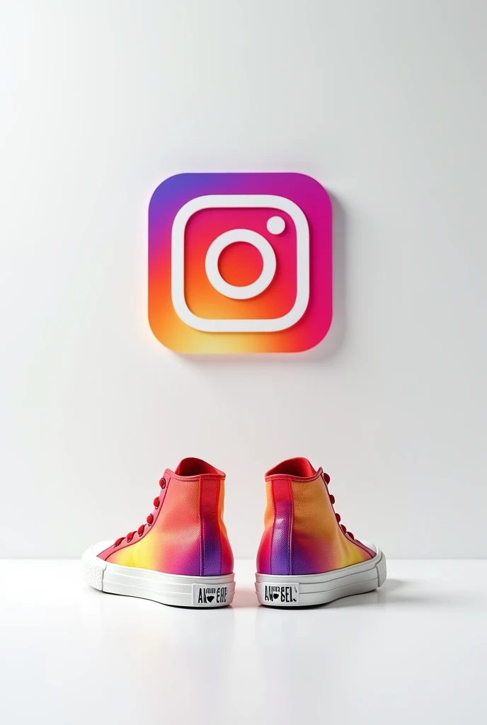 A 17 year old boy stand on Instagram logo he wear casual outfit with background name Shivansh