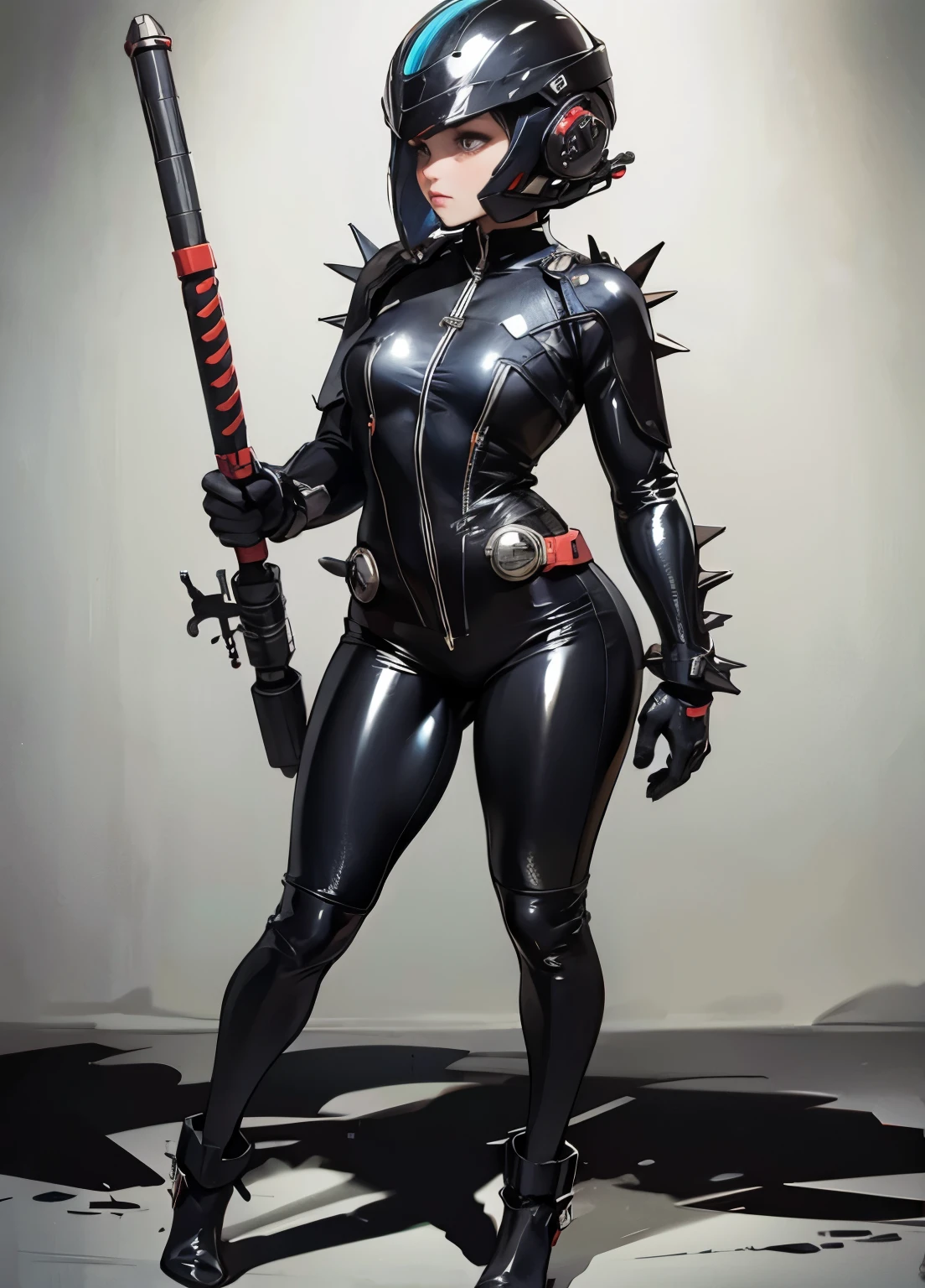 ((Rooney Mara)) as Frost from Mortal Kombat, youthful athletic build, short spiky light blue hair, blue-and-black ninja outfit, form-fitting bodysuit, cold and ice on background, 1woman, solo, full body view, intricate, high detail, sharp focus, dramatic, photorealistic painting art by greg rutkowski