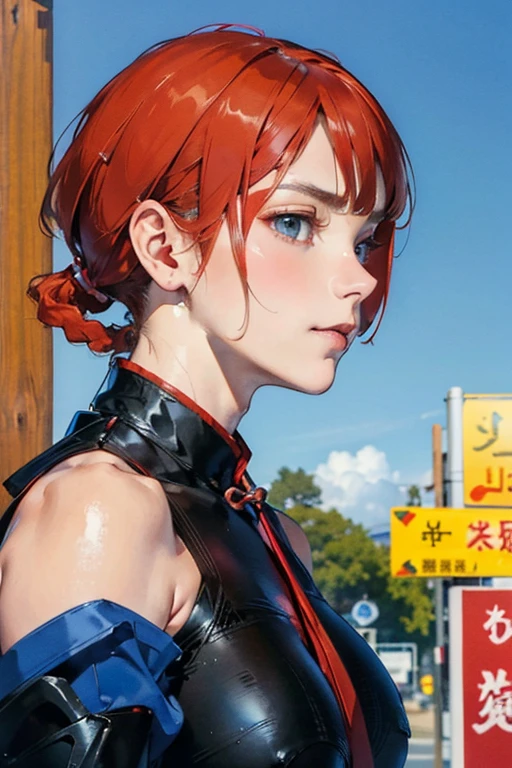 (8k, RAW photo, best quality, masterpiece:1.2), RanmaChan, RanmaRedShirt, red panty, turn back, show her butt ((masterpiece:1.4)), high quality, very_high_resolution, large_filesize, full color, heavy outline, clear outline, colorful, (beautiful detailed eyes), ((beautiful face:1.0)), ((boyish face:1.4)), 1 girl, (femaleranma), (red hair), short hair, (braided ponytail), ((bangs)), bumpy bangs, blue-gray eyes, big breasts, curvy, femaleranma, braided ponytail, (red chinese clothes), sleeveless, tangzhuang, black pants, cameltoe, standing, upper body, ((from front:1.4)), ((portrait:1.8)), ((face focus:1.4)), (angry), ((masterpiece)), high quality, very_high_resolution, large_filesize, full color, heavy outline, clear outline, colorful, (beautiful detailed eyes), (beautiful face:1.3), (boyish face:1.3), 1 girl, (femaleranma), (red hair), short hair, (braided ponytail), ((bangs)), bumpy bangs, blue-gray eyes, big breasts, curvy, black-wristbands, femaleranma, braided ponytail, chinese clothes, sleeveless, tangzhuang, black pants, cameltoe, standing, upper body, ((from side:1.4)), smile,((Masterpiece, Highest quality)), Detailed face, CharacterDesignSheet,full bodyesbian, perfectly proportions,Full of details, Multiple poses and expressions, Highly detailed, Depth, Many parts,Beautiful teenage girl,Suits,lacepantyhose,Light pink pupils,epic exquisite character art,Natural light 1girl,japanese text,Storyboard,comic,cross-section, uterus,(masterpiece, highres, high quality:1.2), cinematic lighting, detailed, colorful, NaomiSakamoto, 1girl, mature female, solo, sitting on low chair, covering breasts, looking at viewer, (blush, embarrassed:1.1), teeth, orange hair, long hair lipstick, purple eyes, jewelry, (mole under mouth:0.8), blue shirt, short sleeves, red pleated skirt, bikini bottom only, curvy, large breasts, thighs, indoors, classroom, day, sky,