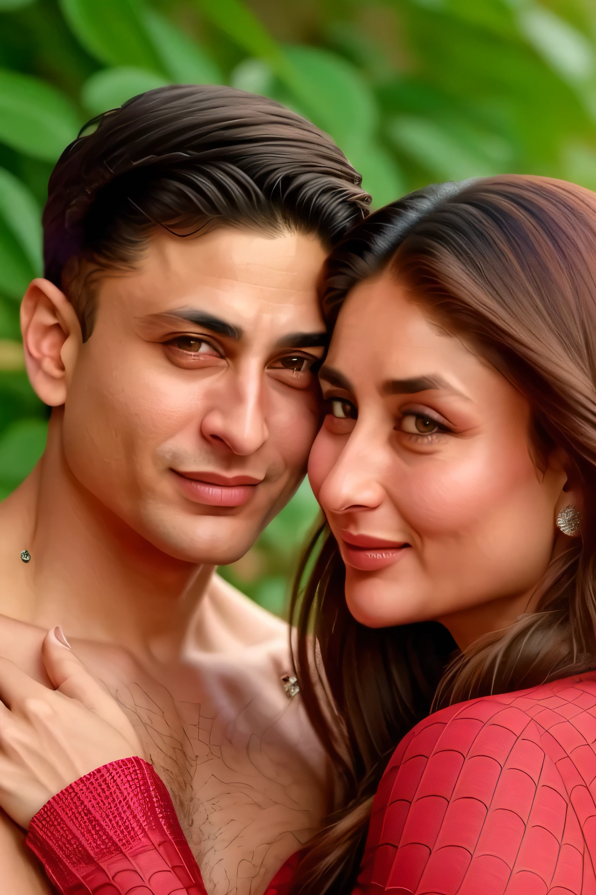 Spiderman kisses Kareena Kapoor's the lips 