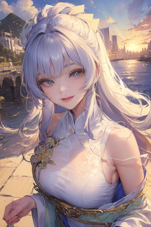 Adult males and females、blue eyes、White Hair、Fox Ears、Fox Mask