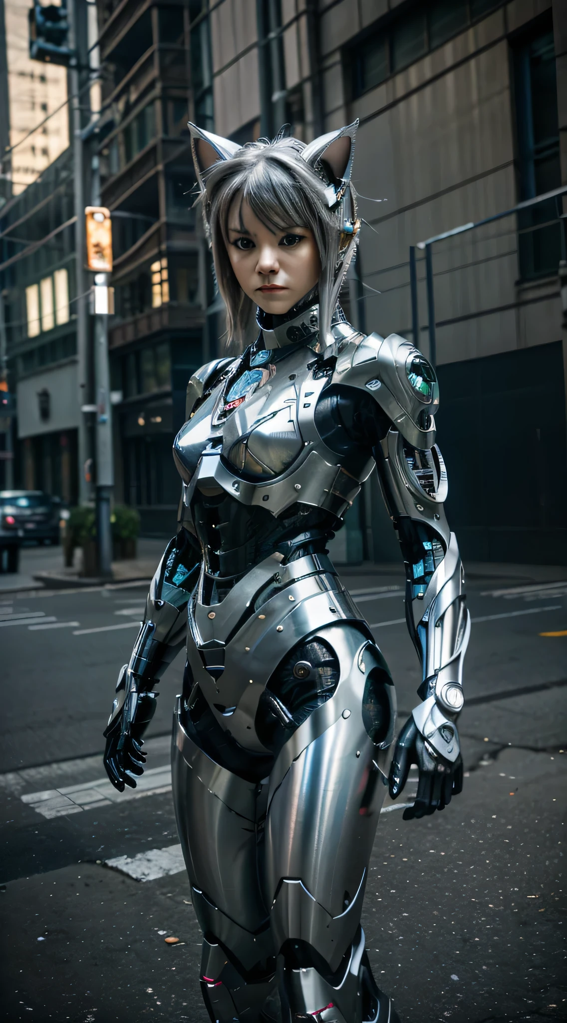 a cute kitten made of metal、(cyborgs:1.1)、([tailed|Details wire]:1.3)、(intricate detailes)、hdr、(intricate detailes、Hyper-detailing:1.2)、Cine Video、Halo Shadow、central ,latex