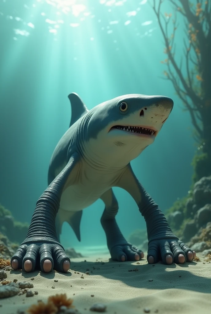 Sharks, young female, pussy, small breats, by bebebebebe, small waist, small arms and legs, cute, innocent face, happy face, eyes closed, standing, running, beach, family in background, under view