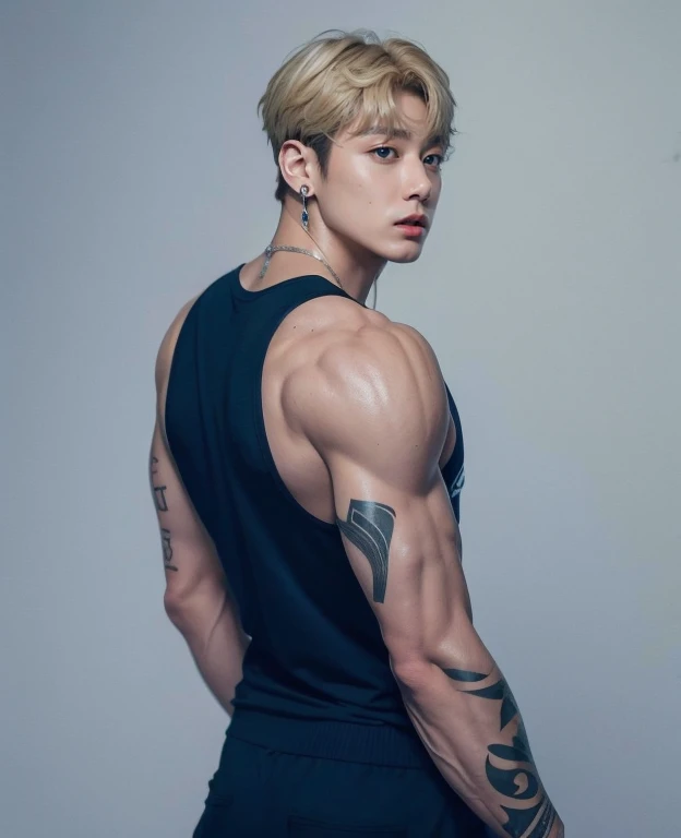 JUNGKOOK BTS, muscular, masculine and marked