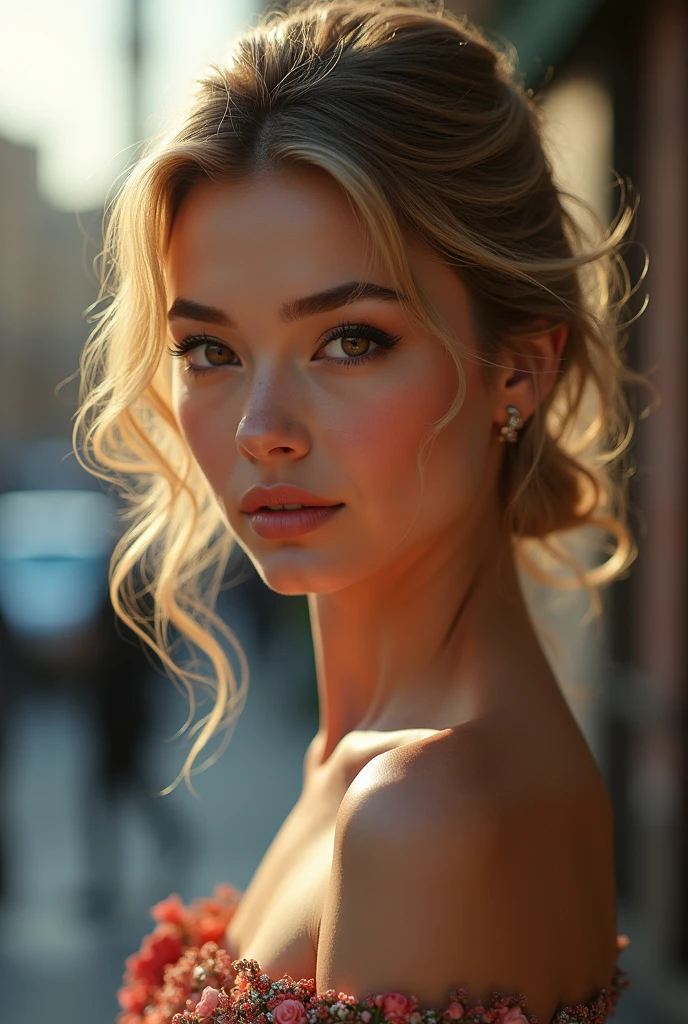An amazing picture of a stunning American woman standing in front of a window with city scape behind her, 10 meter away from camera, tall, voluptuous, hourglass figure, (updo hairstyle:1.5), (blonde:1.5), dressed in see through night gown with straps, detailed eyes, detailed hair, stunning facial feature, sweet smile, Perfect eyes, ultra realistic eyes, perfect face, perfect body, cinematographic, color analog film photo, Realistic hair, ((perfect face)), full photo of a sexy beautiful girl, Photograph, photorealistic, Evocative pose, ((Beau)), pose sexy, germ of art, cinematographic lighting, very high detail, citylights night background, no light in room, photo on Fujifilm Superia 400, Low light, 32K, cinematographic composition, professional calibrations, Film grain, Atmosphere romantic, faded film, desaturated, 35mm photo, grainy, vignette, Old, kodacromo, lomography, colored, Very detailed, Images found, Film grain, photography, photoshoot, cinematographic lighting, volumetric lighting, incredibly detailed, hot, sexy, very attractive, super model, (photorealistic:1.3), (of the highest quality:1.3), (Film grain:1.3), (world's best photography:1.3), (professional Photo:1.3), (detailed details:1.3), (cinematographic light:1.3), (cinematographic color:1.3), maximum depth of field, film photography, (intricate details:1), (hyperdetailed:1), heart-shaped pupils.