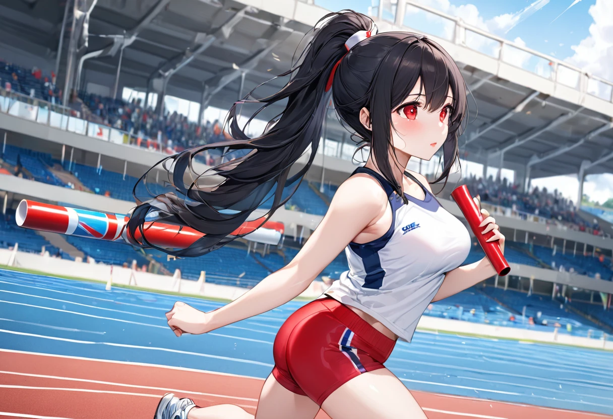Pussy juice, steam, track and field club, nipples showing through, embarrassing