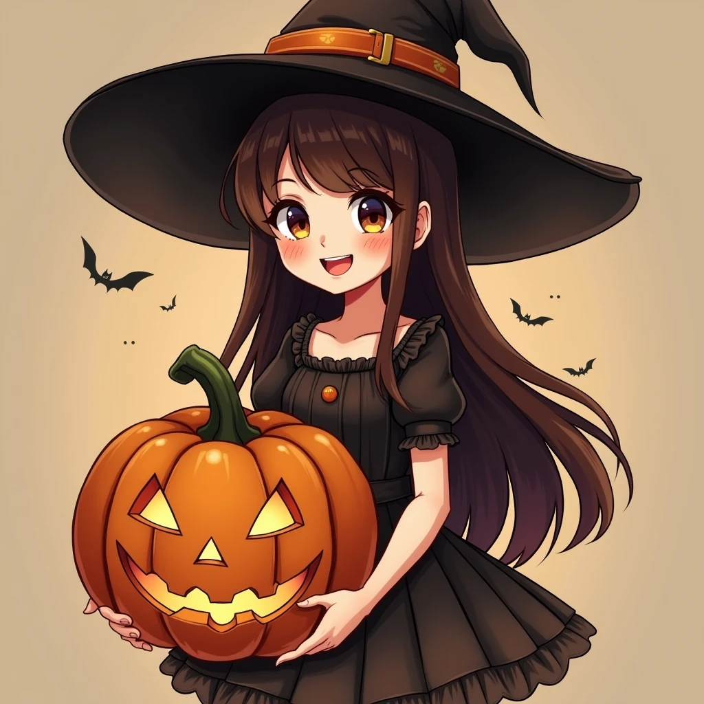 ((masterpiece,Highest quality)), Absurd,
No humans, pumpkin, Halloween, Witch Hat,
alone, View your viewers,
Structure of the film,
