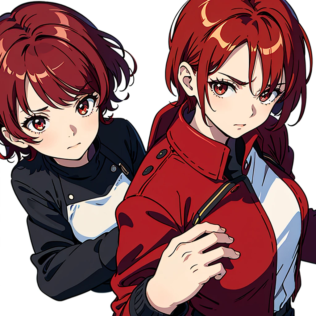 ((((completely white background)))),(((1 girl))),(((8K,2 thousand.))),(tmasterpiece), (((beste-Qualit))), (Ultra-detailed), (((highly detailed CG illustration))), ((Extraordinarily gentle and beautiful face)),,a 1girl,( ConceptArt) , , (tmasterpiece:1.2), (beste-Qualit:1), ((( Extremely embarrassed face))),, (((The cheeks are very rosy with bright red lines))), ((hides large breasts)) , (((( emotion: Eyes open, having fun))),((((The eyes are drawn in the style of manga)))),((Average Breasts,))), ((Manga-style eyes)) , (Detailed crotch) ((((confusion)))), (((The illusion of a comic book))), (((Comic Book Storyboard))) , (Cheerful face),((covers his chest with his fists)), ((very sad eyebrows)), ( (a lot of red blush on the cheeks), ((Random Pose)), The mouth is not very open, (((Additional interaction)))