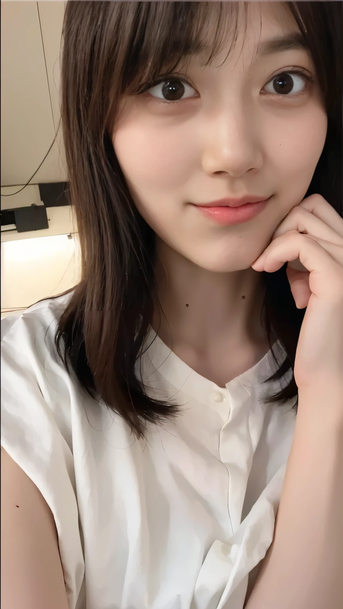 Blouse clothing:2.55, Everything modern:1.66, Cute Japanese Women Photos, 20 years old, oil, One Length Hair&Hair straightening balm:1.55, (photo Realistic:1.4), (hyper Realistic:1.4), (Realistic:1.3), (Smoother lighting:1.05), (Improving the quality of cinema lighting:0.9), 32K, 1 person,20 years oldの, Realistic lighting, Backlight, The light shines on your face, Ray Tracing, (Bright light:1.2), (Improved quality:1.4), (Highest quality Realistic textured skin:1.4), fine grain, Detailed face,(smile:0), (Emphasis on face close-up:1.3), (Enhances the beauty of skin texture:1.1),((Extremely precise and accurate anatomy:1.0)), (Enhances the beauty of skin texture:1.1), Clean and glowing skin, mesh, thin:1.2, (Realistic:1.3), Realisticなライティング, (Smoother lighting:1.05), 32K, One Japanese woman, fine grain, Detailed face, (Film Grain:1.1),(Accentuates body lines:1.1), High resolution, Natural look, Kind eyes, Improves hair quality, Delicate light and shadow, Transparent muscles, Graceful pose, Beautiful Eyes, Sharp details, Soft light reflection, Beautiful contours, Delicate skin tones, Fine hair texture,Cute Japanese Women Photos,