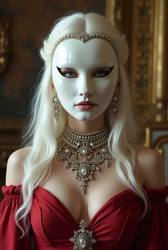 Joanna Krupa, wearing veil bride stocking latex red costume transparent. professionally retouched, soft lighting, realistic, smooth face, perfect eyes, sharp focus on eyes, 8 k, high definition, insanely detailed, intricate, elegant. against the background of the garden of Versailles.
