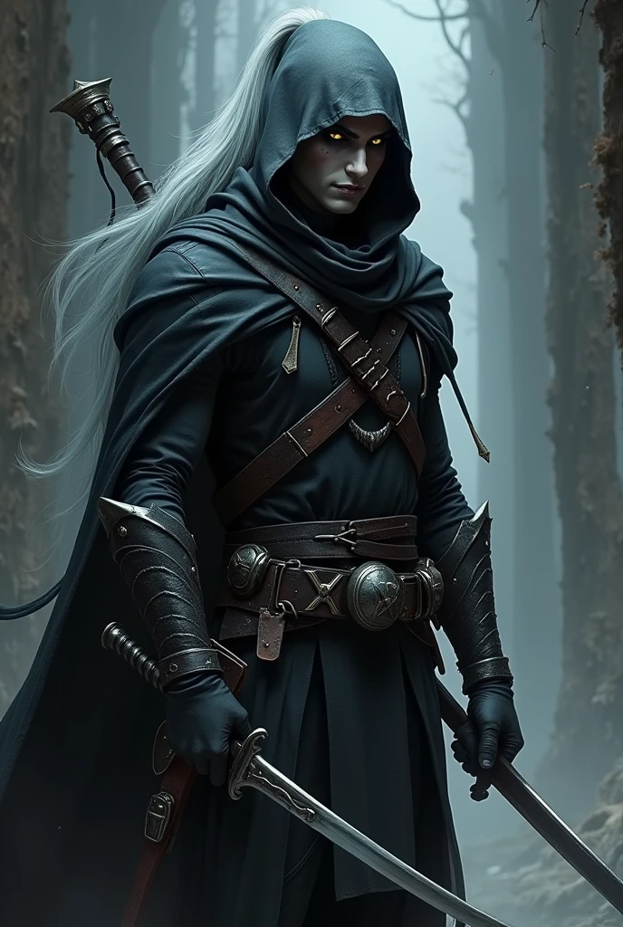 Drow Ranger Picture Male Create a male Drow Ranger, with yellow eyes, Obsidian skin, silver hair ...