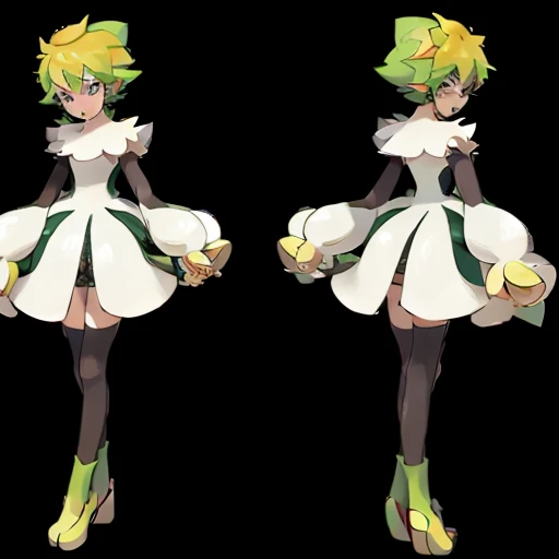 (((Best Quality))) , ((full body)), multiple views, reference sheet, pkmn, monster girl,