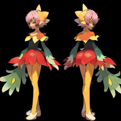 (((Best Quality))) , ((full body)), multiple views, reference sheet, pkmn, monster girl,