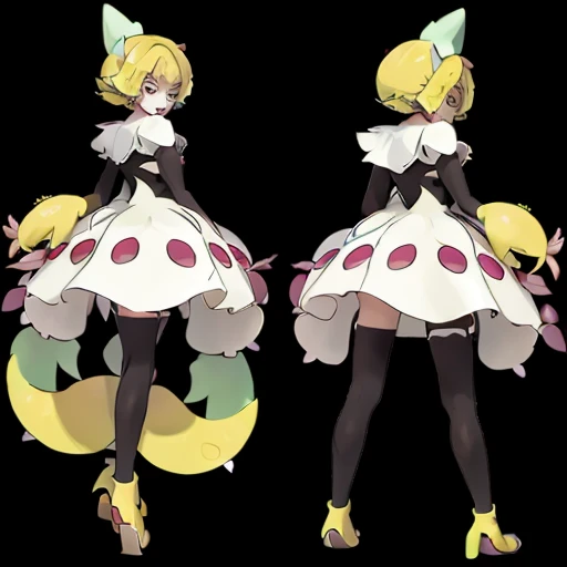 (((Best Quality))) , ((full body)), multiple views, reference sheet, pkmn, monster girl,