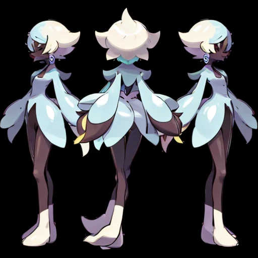 (((Best Quality))) , ((full body)), multiple views, reference sheet, pkmn, monster girl,