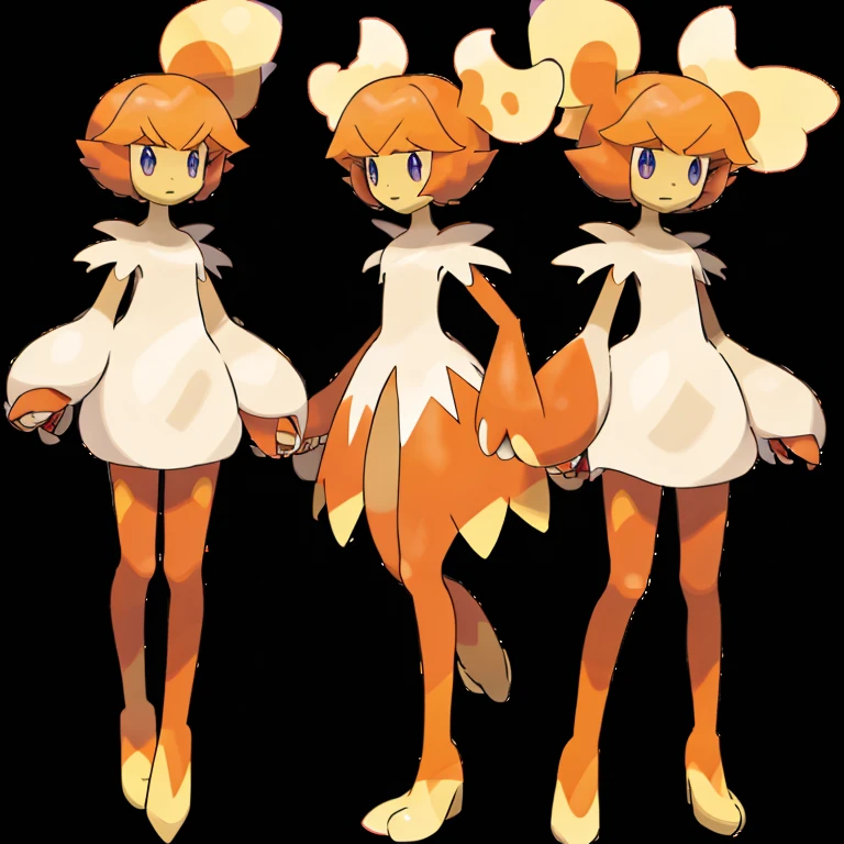 (((Best Quality))) , ((full body)), multiple views, reference sheet, pkmn, monster girl,