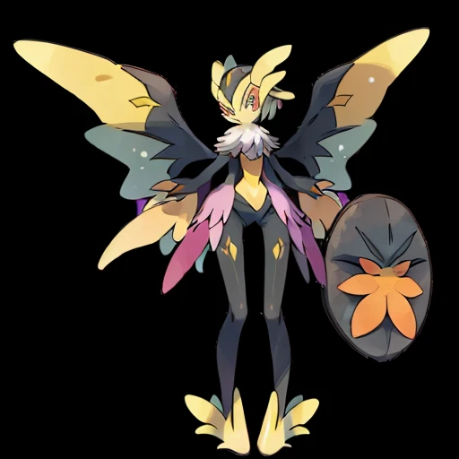 (((Best Quality))) , ((full body)), multiple views, reference sheet, pkmn, monster girl, wings,