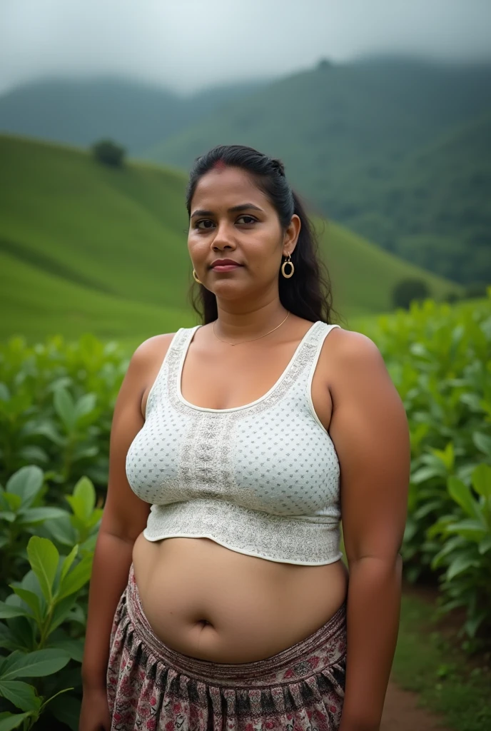 A group of 25 year old men having sex with a A 45 year old plus sized beautiful South Indian mom naked , in a banana farm 