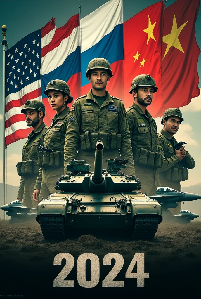 Vietnam country road, There are many tanks flying the Vietnamese flag.