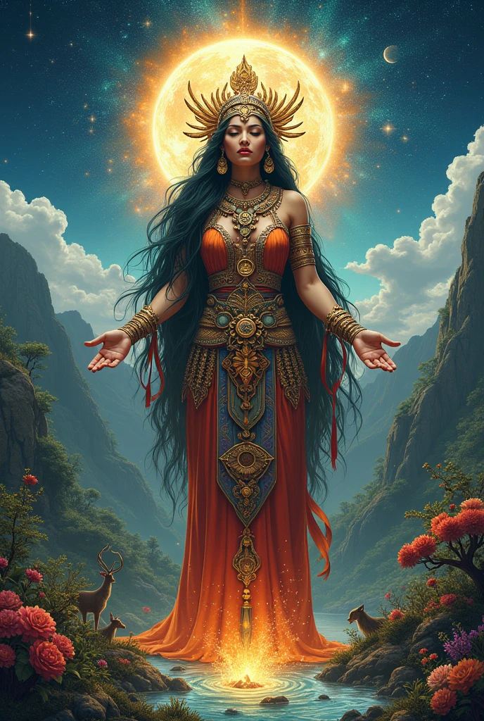 Strong hindu goddess Parvati