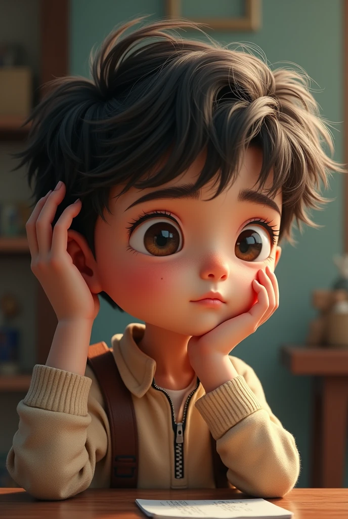 Bored boy 3D Photo