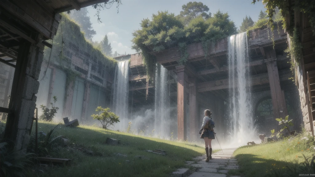 ((masterpiece, best quality)), (extremely detailed CG unity 8k wallpaper, masterpiece, best quality, ultra-detailed, best shadow), (detailed background), (beautiful detailed face, beautiful detailed eyes), High contrast, (best illumination, an extremely delicate and beautiful), (anime girl:1.2), ((anime girl with a katana walking on water, ripples, backdrop of dawn, backshot, saturn in the background, low angled illustration from demon slayer, concept art, anime, key visual, trending pixiv fanbox by wlop and greg rutkowski and makoto shinkai and studio ghibli )), ((caustic)), dynamic angle, beautiful detailed glow,
