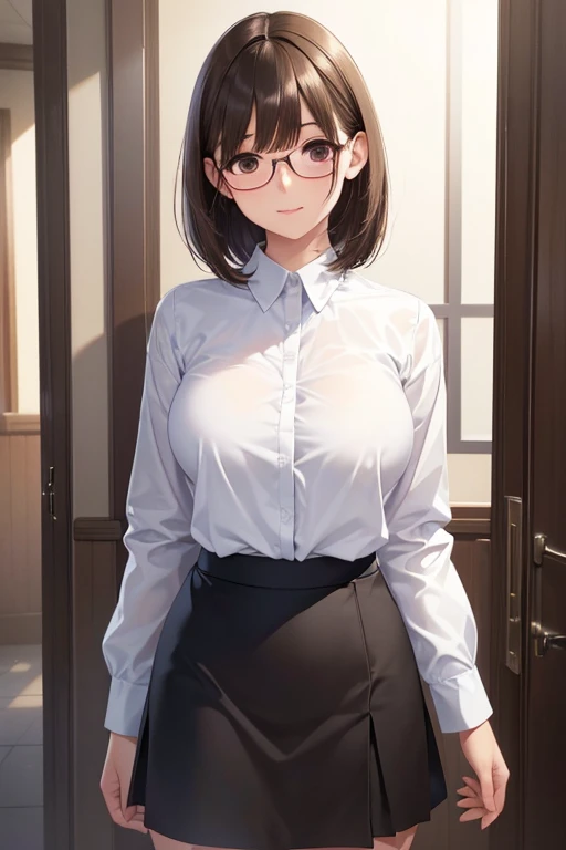 anegasaki nene、Shiny brown hair, short hair, (Beautiful brown eyes、Sparkling eyes, Fine grain)、smile、Ultra-detailed eyes、Highly detailed face, Highly detailed eyes,Cowboy Shot,
((masterpiece,Highest quality:1.3,Best illustrations,Realistic)),Beautiful woman, clerk, At the entrance to the office building, In the pouring rain, sexy, tight white blouse, Tight beige miniskirt, Narrow waist, Crouching, Shapely legs, Flashed, Sweat, clothes and body are wet, Frivolous and lustful, Transparent house、Immersion in water.