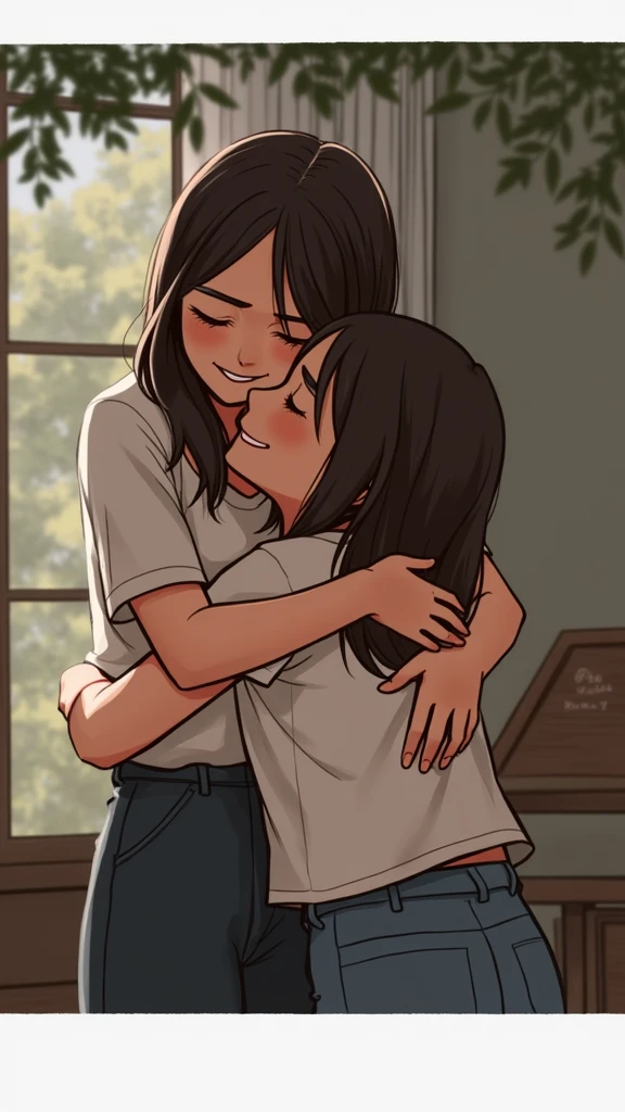 Cinematic shot, Masterpiece, rough lesbian orgy, (arm on neck choking:1.2), lesbian punishment, pushing head down towards hips, hand under the skirt, masturbating, school girl, slim