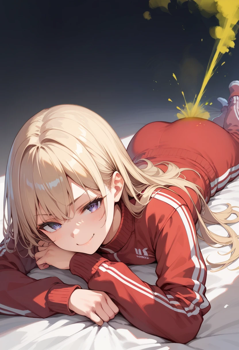 stoic woman, solo, flat chest, print shirt, shorts,
(exercising on mat, lie on back),
straining, sweating, breathing, fatigue, positive feeling, (female pheromones haze),
her private room, motion blur,
masterpiece, ultra quality, hi-res, finely face