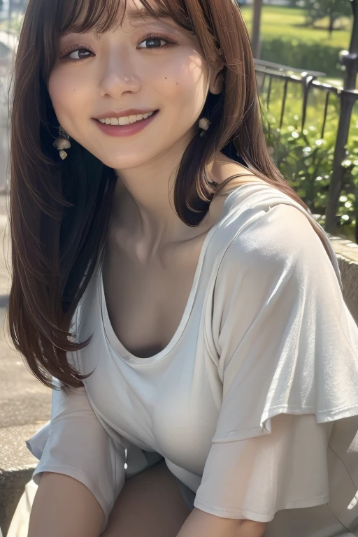 1girl,(wearing a blouse and long skirt:1.2),(RAW photo, best quality), (realistic, photo-realistic:1.4), masterpiece, an extremely delicate and beautiful, extremely detailed, 2k wallpaper, Amazing, finely detail, extremely detailed CG unity 8k wallpaper, ultra-detailed, highres, soft light, beautiful detailed girl, extremely detailed eyes and face, beautiful detailed nose, beautiful detailed eyes,cinematic lighting,autumn scenery,perfect anatomy,slender body,smiling <lora:arayahimeka_lora:0.8>