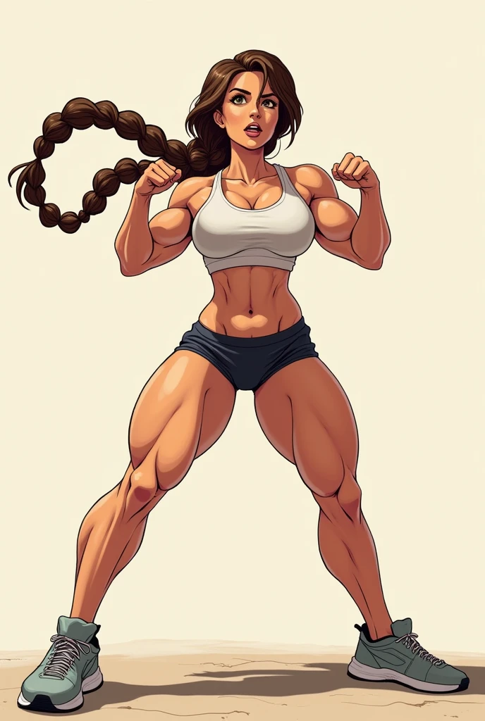 attractive chinese woman, ripped muscle, muscular body, barechested(small breast), pale skin, smile(blush), closed mouth, nude, thin diamond pendant, sixpack abs, [ultra detailed skin:1.2], brown hair, long messy hair, 8k uhd, full body, stand, crowd, public, night,