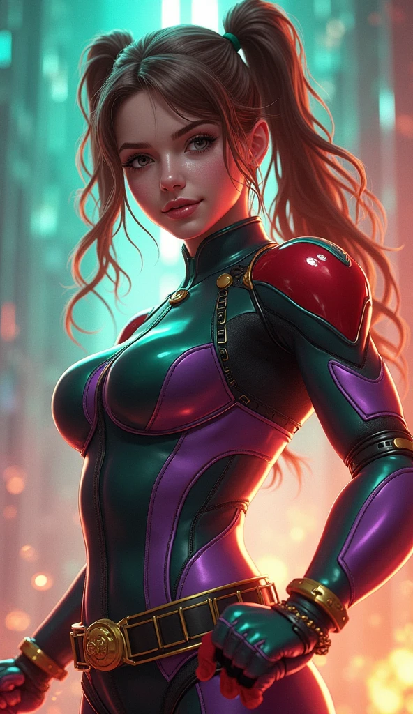 Very beautiful CaptainMarvel with handsome man having Nude full body image Pink skin Dark hair Realistic detailed face Detailed body Highly detailed Cgi 8k resolution --auto --s2