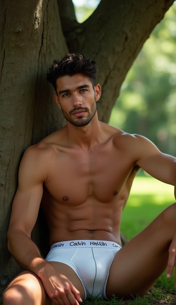handsome man in thong, erect bulge, skinny, big bulge, hairy, (masterpiece, best quality, high resolution), 1man, smiling, skin pores texture, Hair black, HD , Photography, movie, cinematic, full Body, Realistic, (8k, RAW photo, best quality, masterpiece), (realistic, photo-realistic), best quality, detailed eyes blue, cute, natural lighting, depth of field, film grain, wrinkled skin, detailed and realistic ,outside, staring at camera, chapped lips, soft natural lighting, photography, magical photography, dramatic lighting, photo realism, ultra-detailed, erotic pose,