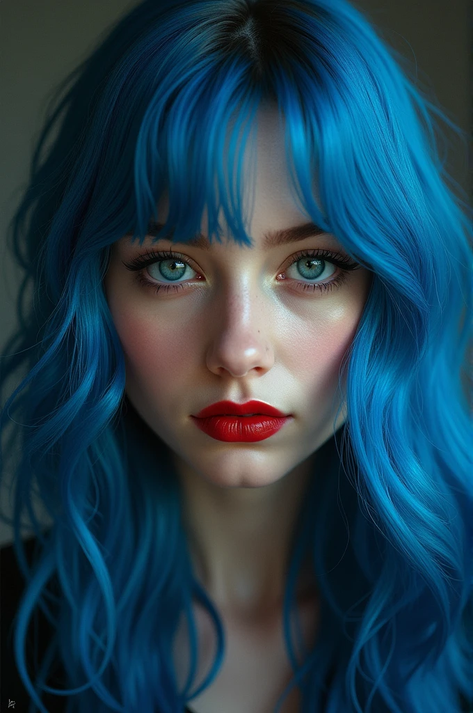 a beautiful detailed young girl, wet skin, sublime body, pig nose, blue hair, nude, naked, sexy, (best quality,4k,8k,highres,masterpiece:1.2),ultra-detailed,(realistic,photorealistic,photo-realistic:1.37),portrait,fantasy,magical,glowing skin,detailed facial features,dramatic lighting,dramatic shadows,cinematic composition,vibrant colors