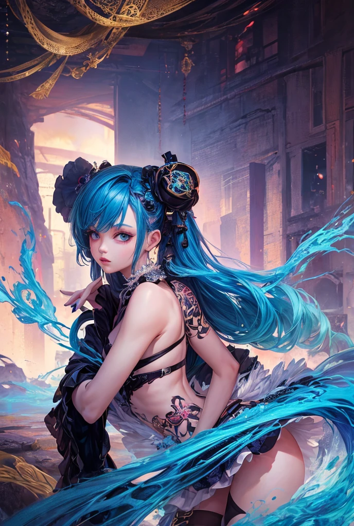 official art, unity 8k wallpaper, ultra detailed, beautiful and aesthetic, masterpiece, best quality, (zentangle, mandala, tangle, entangle), (fractal art:1.3) , 1girl, extremely detailed, dynamic angle, cowboyshot, the most beautiful form of chaos, elegant, a brutalist designed, vivid colours, romanticism, by james jean, roby dwi antono, ross tran, francis bacon, michal mraz, adrian ghenie, petra cortright, gerhard richter, takato yamamoto, ashley wood, atmospheric, ecstasy of musical notes, streaming musical notes visible