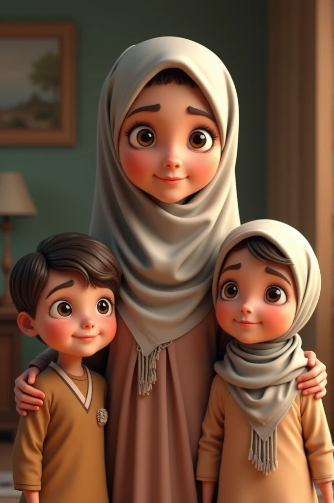A hijab mom with two sons