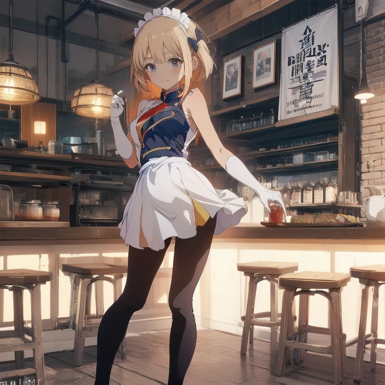 best quality, (masterpiece:1.2), detailed, medieval,
Rumia Tingel,
1girl, solo, ((blush)),
medium hair, blonde hair, short ponytail, blue eyes, green bow, x hair ornament,
((( blue eyes, ultra-detailed eyes))),
Dynamic pose, ((blush)), medium breasts, medium hair, background, perfect anatomy, healthy skin, glowing eyes, cat ears. ((((sitting in a bar)))). (((((Casual clothes, navel, healthy skin))))), confident. (((Dominatrix,latex cropped tank top, latex skirt, authority, merciless)))