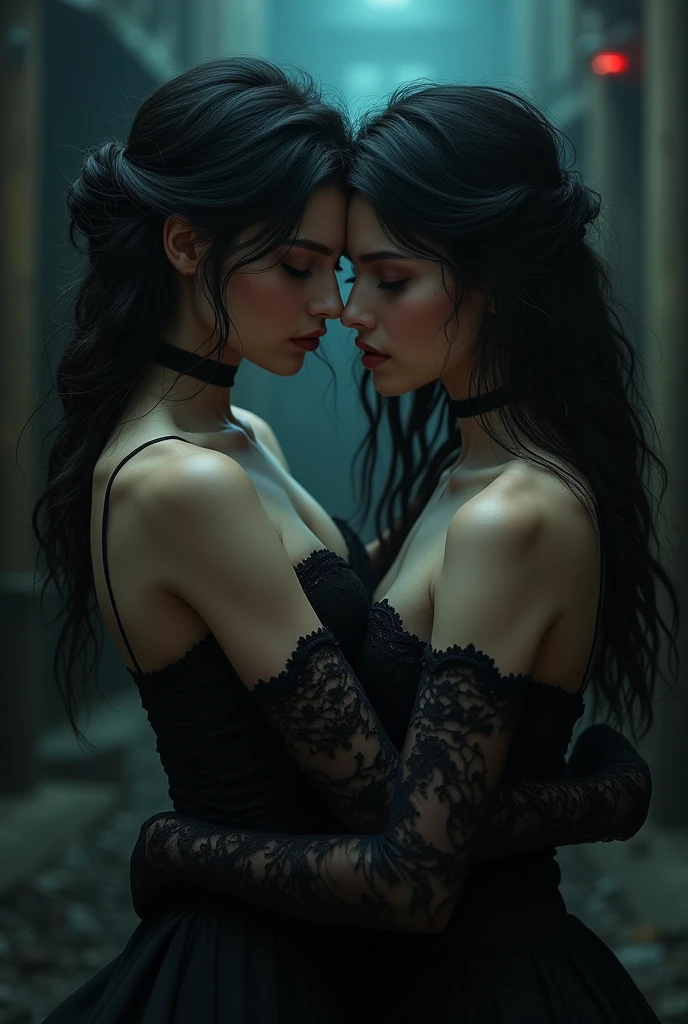 A girl and woman so hote evil car kissing Pokemon two girls