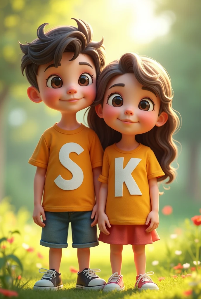A girl working in tailoring her boy friend looking her at home .she is very pretty . Both are wearing t shirt written both name on t shirt  she name is Vini his name is Jegan . 
Both are Yung age . 
