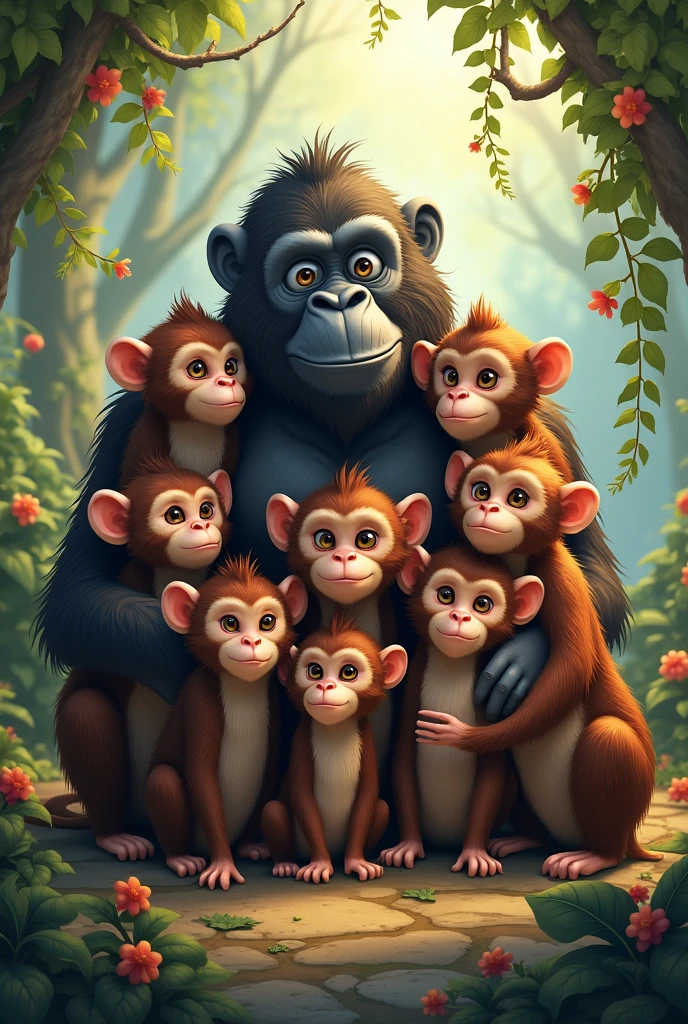 An adult woman surrounded by a huge group of male monkeys, Highest quality, figure, masterpiece, Very delicate and beautiful, Very clear, Extremely detailed CG, 8K, masterpiece with attention to detail, Highest quality, Official Art, Ultra Clear, Very detailed, High resolution, Beautiful detailed girl, Very detailedな目と顔, Beautiful fine details, Mature adult woman、((((Wearing only tiny white panties、nude))), Wearing only tiny white panties,topless、 (Beautifully shaped big breasts)))),( (Beautifully shaped big breasts)))),( Beautifully shaped big breasts)))),( (huge breasts of beautiful shape)))),( ( ( topless)), ((Slim and large)))),((Huge blonde sexy gal)),(Lustrous fair skin)))), skinny, (((Sexy smile))),Ecstatic smile、blush、Very red cheeks、long bangs that hide the eyes,、Only the tips of the hair are pink、 (((lots of heartマーク, heart, heartマーク))), Looking at the audience, Look forward, (((Slender Super Large)), Perfect Style, (((Seduce))), emphasize, 股間emphasize, Sitting, ( ( Sexy pose)))), (((Surrounded by a large number of crowded male monkeys)))), ((Packed with so many super-masses of male monkeys)), ((He is seen surrounded by a large group of male monkeys.)), (((He is surrounded by a massive group of male monkeys, so densely packed that they fill the entire space.))), ( In the background, a herd of male monkeys is crowded together, filling the entire screen.), A huge group of male monkeys swarming in all directions, At the top, a group of giant male monkeys, end, about, He is surrounded by a group of male monkeys so densely packed together that there is no space between them., (((A huge group of male monkeys fills the entire area.)), (Surrounded by a large number of crowded male monkeys)))), (( Many male monkeys in groups)), ((He is seen surrounded by a large group of male monkeys.)), (((Surrounded by a horde of male monkeys so densely packed that they filled the entire space.))), (In the background, a herd of male monkeys is crowded together, filling the entire screen.), A huge group of male monkeys swarming in all directions, A huge group of densely packed male monkeys, Down, about, He is surrounded by a group of male monkeys so densely packed together that there is no space between them., ((A huge group of male monkeys occupying the entire area)), ((A huge group of male monkeys crowding together)), ((Surrounded by a large group of male monkeys)), (Surrounded by a horde of male monkeys so densely packed that they filled the entire space.))), ( In the background, a herd of male monkeys is crowded together, filling the entire screen.), A huge group of male monkeys swarming in all directions, A huge group of male monkeys crowded at the summit, end, about, He is surrounded by a group of male monkeys so densely packed together that there is no space between them.、Vast grassland