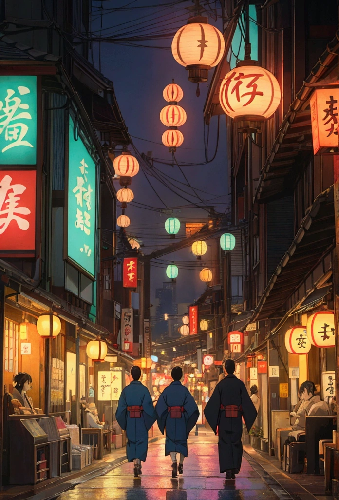 Prompt:
Image Analysis and Potential Prompts Given the image you&#39;ve described - a nighttime shot of a Japanese street with neon signs, particularly "Actis" and "Entrances and exits", and a restaurant with a sign reading "Tavern" - here are some potential prompts for AI image generation:
Basic Prompts:
* Japanese street at night: This is a general prompt that captures the overall atmosphere.
* Neon signs in a Japanese alleyway: This focuses on the distinctive lighting.
* Small restaurant in a Japanese city: This highlights the central subject of the image.
More Detailed Prompts:
* A bustling night market in Tokyo, Japan, with a focus on the neon sign "Actis" above a small, traditional izakaya. The street is wet from recent rain, reflecting the neon lights.
* A narrow alleyway in a Japanese city, illuminated by the blue glow of a neon sign reading "Entrances and exits". A small izakaya with a wooden facade and a striped awning is visible in the foreground.
* A cyberpunk-inspired digital painting of a Japanese street at night, featuring a towering building with the neon sign "Actis" and a small, traditional izakaya in the foreground.
Style-Specific Prompts:
* A ukiyo-e inspired print of a Japanese street at night, with the buildings and people stylized in a traditional Japanese art style.
* A synthwave-inspired digital painting of a Japanese city at night, with neon lights and a retrofuturistic aesthetic.
* A minimalist, geometric illustration of a Japanese street at night, focusing on the abstract shapes of the buildings and signs.
Prompt Breakdown:
* Scene: Japanese street, night, alleyway, city
* Elements: neon signs (Actis, Entrances and exits), izakaya, restaurant, wet street, buildings
* Atmosphere: bustling, Calm, cyberpunk, ukiyo-e, synthwave, minimalist
* Style: digital painting, illustration, print